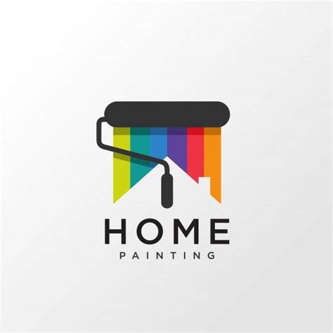 Painting Logo Design With Home Concept Rainbow Color, | Painting logo, Logo design, Luxury real ...