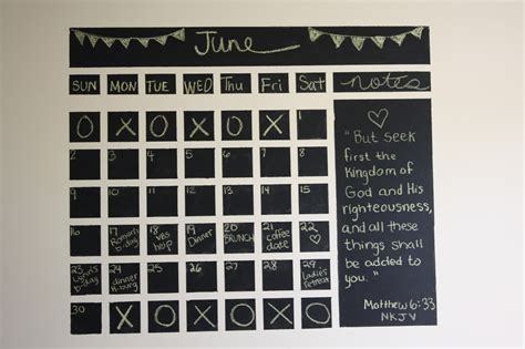 Sparrow's Haven: Make Your Own: Chalkboard Wall Calendar