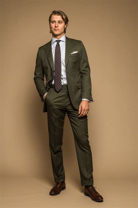 The Gentleman in the Olive Suit | Mens fashion suits, Mens fashion casual outfits, Well dressed men