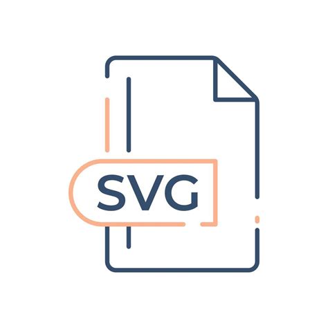 SVG File Format Icon. SVG extension line icon. 15426513 Vector Art at ...