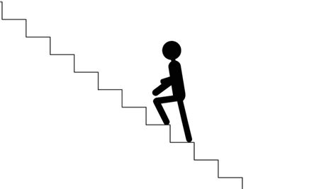 man walking up stairs clipart white png - Clipground