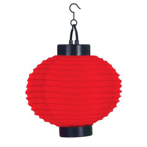 Pure Garden 4-Light Red Outdoor LED Solar Chinese Lantern-50-19-R - The Home Depot