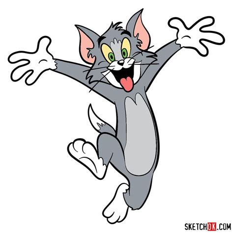 How to draw happy Tom | Tom and jerry drawing, Tom and jerry wallpapers ...