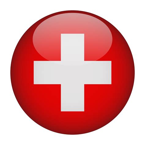 Switzerland 3D Rounded Flag with Transparent Background 15272153 PNG