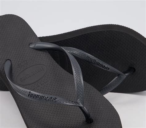 Havaianas Slim Flatform Flip Flops Black - Women’s Sandals