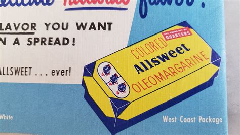 Vintage 1950's Allsweet Oleo Margarine Recipe Booklet - Etsy