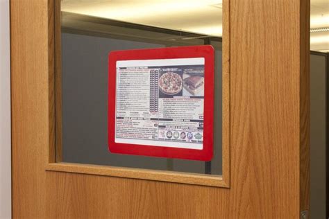 8.5 x 11 Window Sign Holder with Magnetic Lens, Adhesive Dots - Red | Window signs, Frame, Sign ...