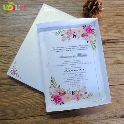 Popular hot laser cut simple flower lace wedding invitation card 3d ...