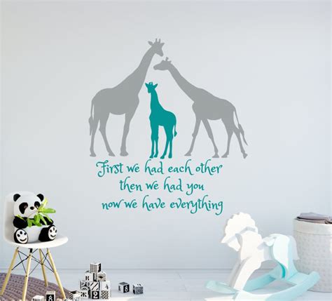 Nursery Quote Giraffe Wall Decal Giraffe Decor Kids Room | Etsy