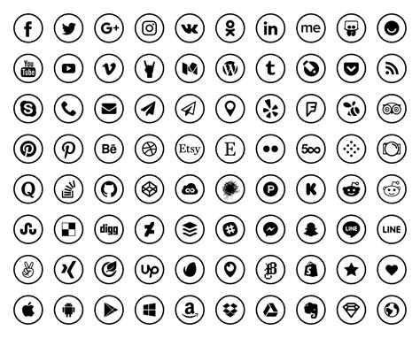 Media Icons Computer Sketch Social Free Clipart HD Transparent HQ PNG ...