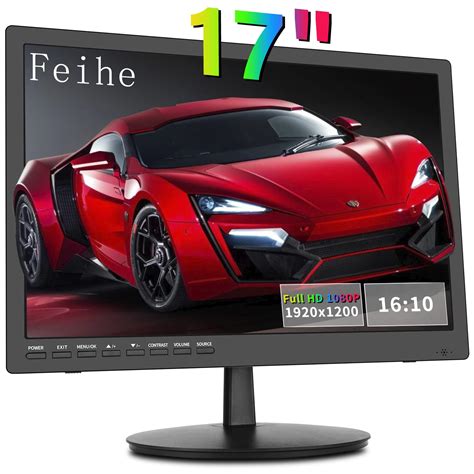 Feihe 17 Inch Computer Monitor, FHD 1920x1200 LED Monitor with HDMI VGA Build-in Speakers, 60Hz ...