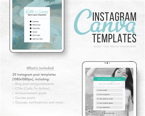 20 Canva Instagram Feed Templates Instagram Graphics IG | Etsy