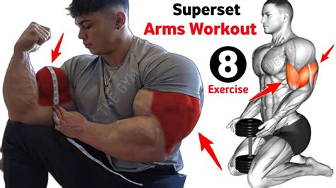 Biceps And Triceps Superset workout at gym ( 8 effective exercises ...