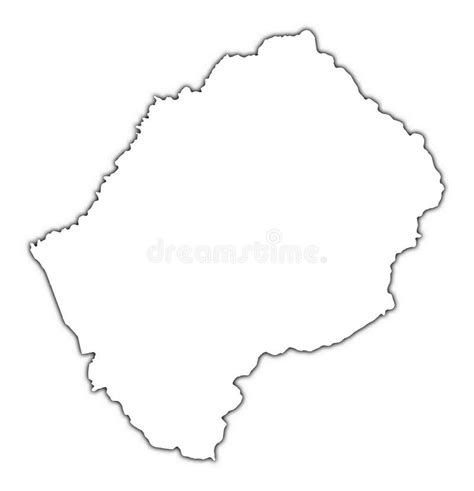 Lesotho Outline Map Stock Images - Image: 4709534