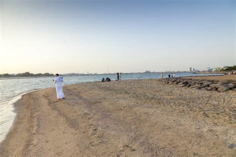 JEDDAH, SAUDI ARABIA - July 27, 2018. Jeddah Corniche Near King Fahd`s ...