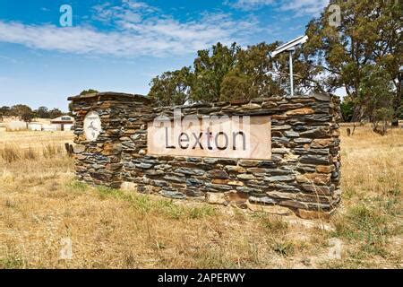 Lexton Australia / Township entry sign in Lexton Victoria Australia Stock Photo - Alamy