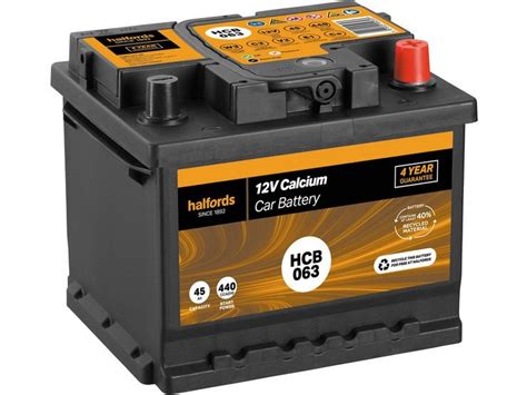 Halfords HCB063 Calcium 12V Car Battery 4 Year Guarantee | Halfords IE