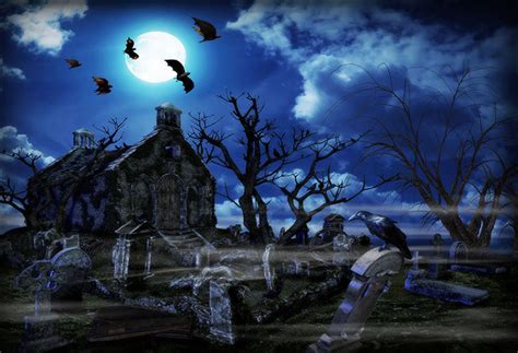 halloween graveyard photo booth backdrop night moon backdrop for picture 8x10 photography ...