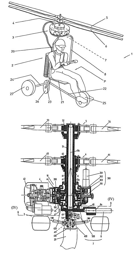 Patent US6293492 - Coaxial twin-rotor type helicopter - Google Patents