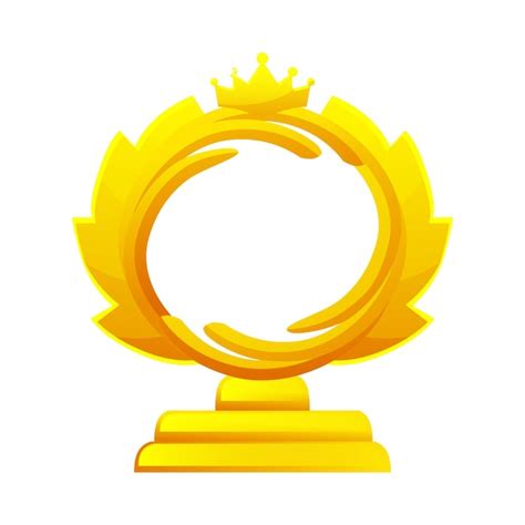 Premium Vector | Golden game reward icon award frame for game icon