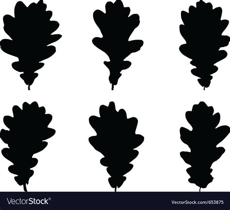 Oak leaves Royalty Free Vector Image - VectorStock