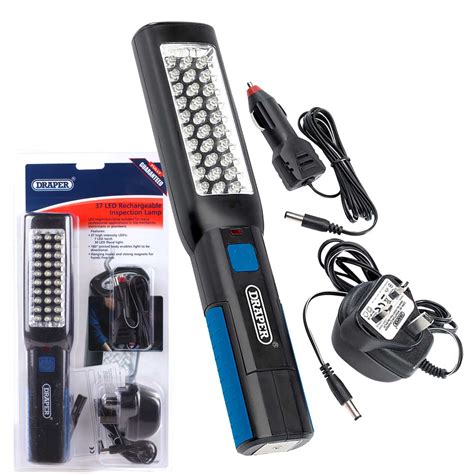 Draper Cordless Rechargeable LED Inspection Lamp Light Torch 12V/240V ...