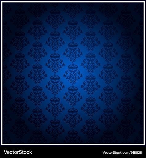 Vintage blue wallpaper Royalty Free Vector Image