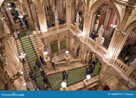 Wiener Staatsoper Interior Staircase Editorial Image - Image of opernball, decorated: 109088195