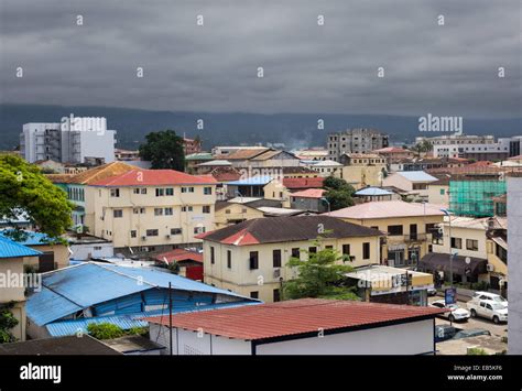 View over the rooftops of city of Malabo, Equatorial Guinea Stock Photo ...