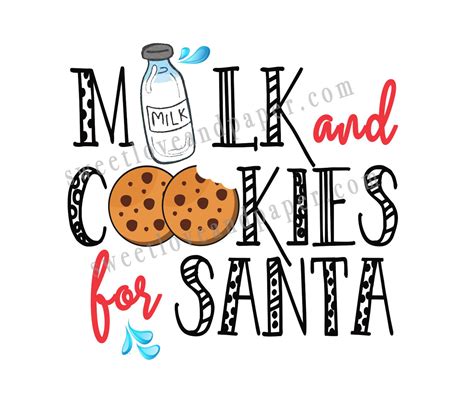 Milk and Cookies for Santa Christmas Print - Etsy