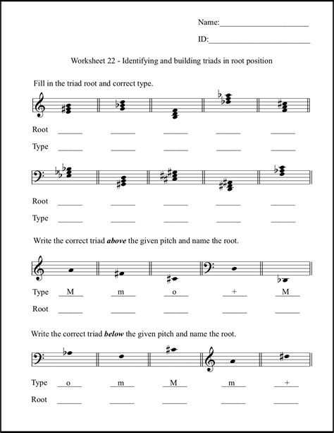 Beginner Free Printable Music Theory Worksheets