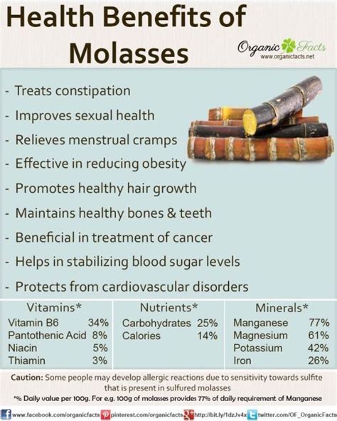 Health benefits of Molasses. NOTE: Like any sugar, it's probably wise to consume in small ...