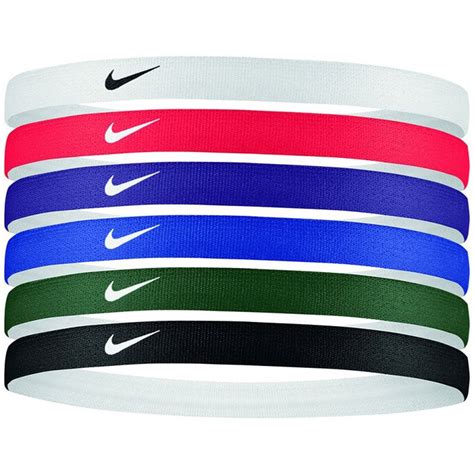 Nike Swoosh Sport Headband 6 Pack White/red/purple