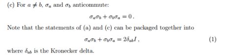 Solved 1. The Pauli matrices are 0-i 0 -1 Verify the | Chegg.com