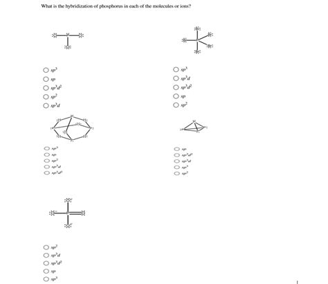 Solved What is the hybridization of phosphorus in each of | Chegg.com