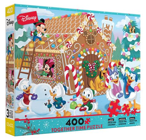 Ceaco - Christmas - Disney - Mickey's Gingerbread House - 400 Piece Together Time Jigsaw Puzzle ...