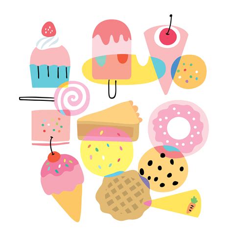 Cartoon cute flat colorful sweet bakery 680391 Vector Art at Vecteezy