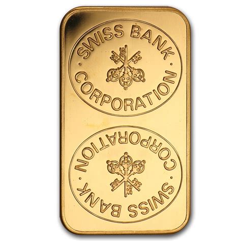 1 oz Gold Bar - Swiss Bank Corporation - Bullion Mart