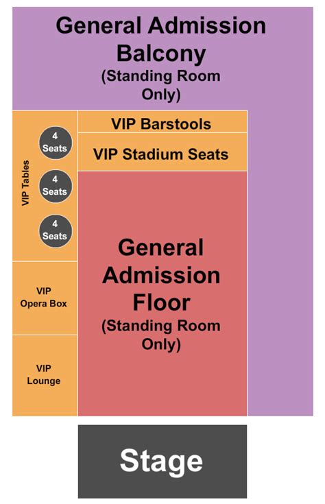 Mercury Ballroom Seating Chart: A Visual Reference of Charts | Chart Master