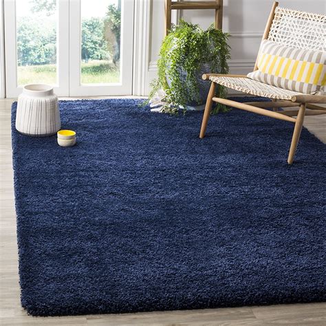 Buy Bravich RugMasters NAVY BLUE Extra Extra Large Rug 5 cm Thick Shag ...