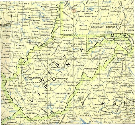 West Virginia Historical Map