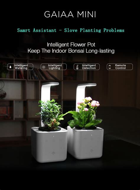 US$55.99 30% Minleaf Flora Intelligent 4 in 1 Flower Pot Smart Digital Plant Soil Moisture ...