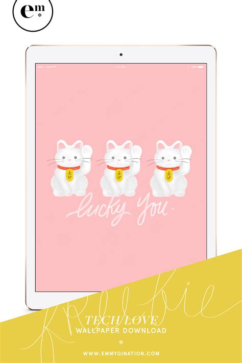 Download your Lucky Cat Wallpaper freebie! | #Wallpaper # ...