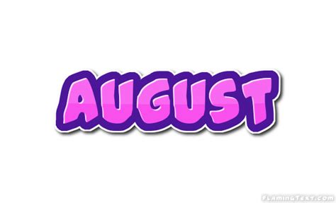 August Logo | Free Name Design Tool from Flaming Text