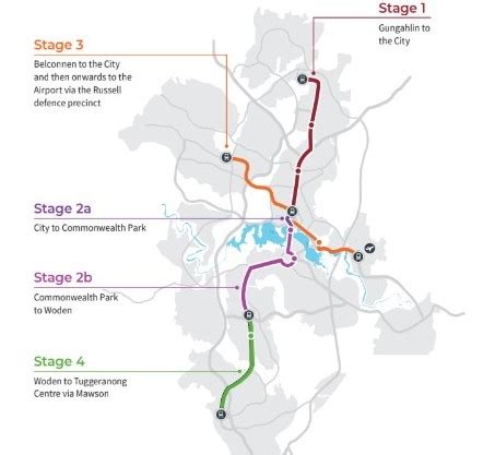 Canberra Light Rail Map