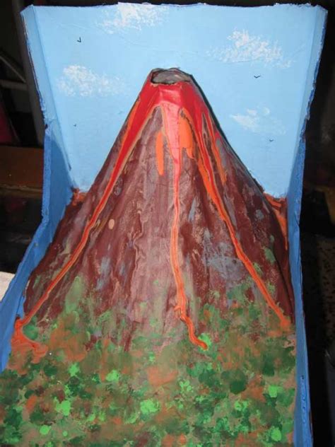 Homemade Exploding Volcano Model. Uses a removable plastic bottle, and ...