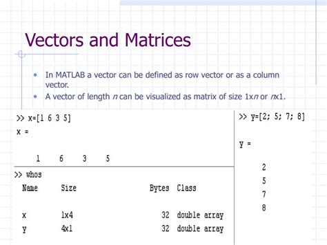 PPT - Vectors and Matrices PowerPoint Presentation, free download - ID ...