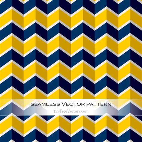 Navy Blue and Yellow Seamless Zigzag Pattern