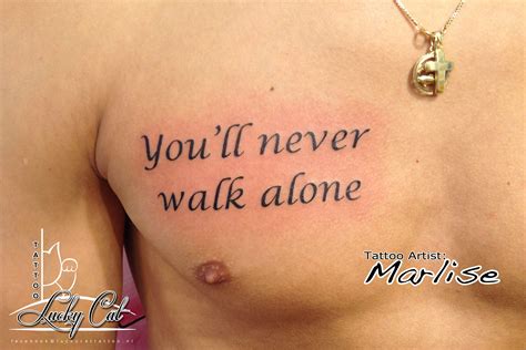 You'll never walk alone www.luckycattattoo.nl | Tatuajes