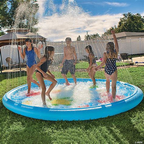 Wow Under The Sea 10 Ft Diameter Inflatable Splash Pad Wading Pool With Sprinkler | Oriental Trading